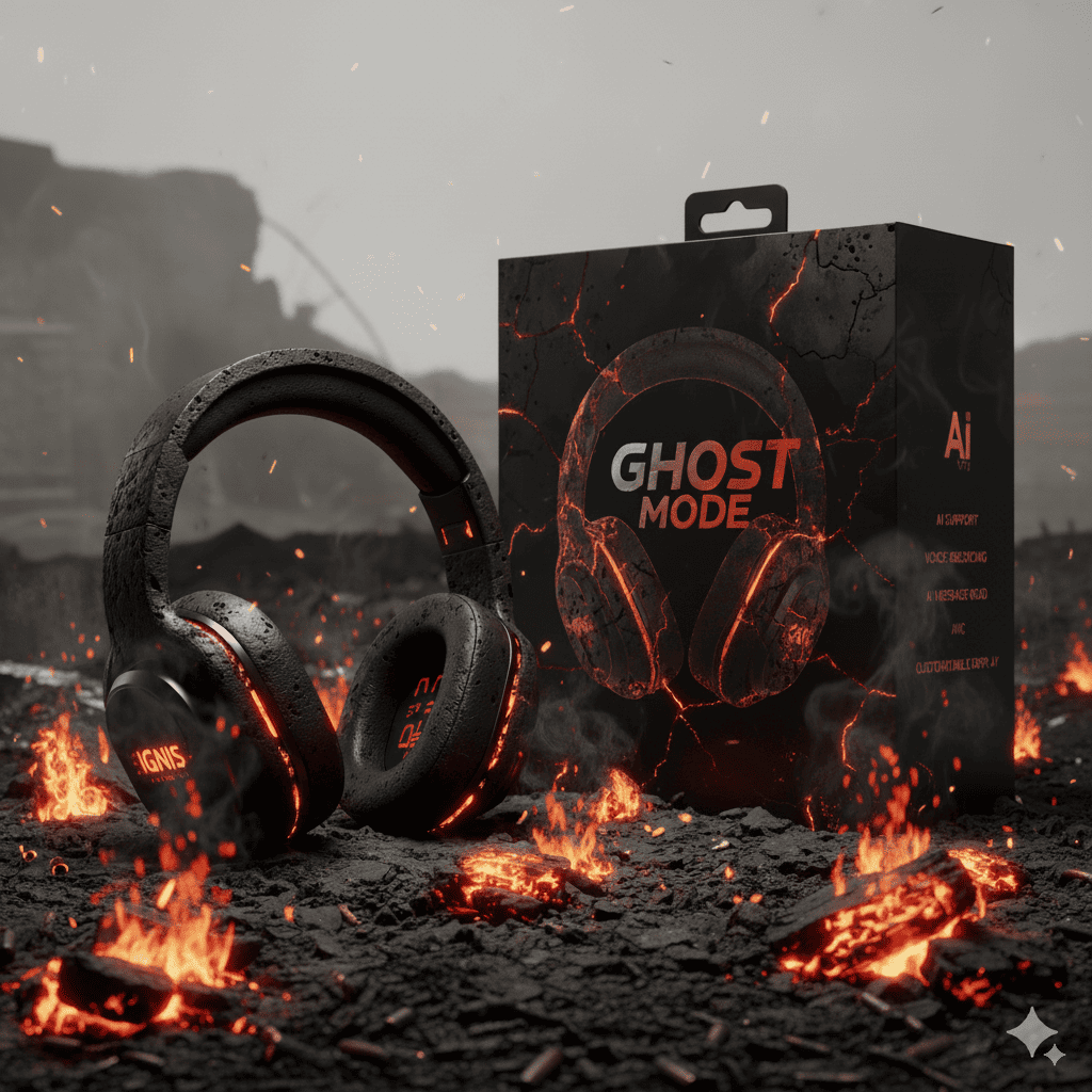 Ghost Black Headphones