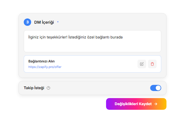 Yanıtı Otomatikleştirin